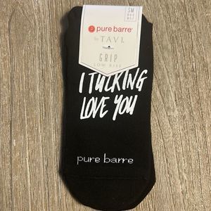 Pure Barre Black Grip Socks
